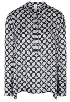 LANGE MOUW BLOUSE 1863 BY ETERNA - PREMIUM GRIJS PRINT