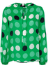 LANGE MOUW BLOUSE 1863 BY ETERNA - PREMIUM GROEN PRINT