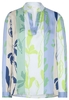 LANGE MOUW BLOUSE 1863 BY ETERNA - PREMIUM GROEN/BLAUW PRINT