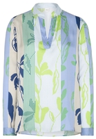 LANGE MOUW BLOUSE 1863 BY ETERNA - PREMIUM GROEN/BLAUW PRINT