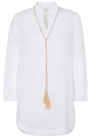 LANGE MOUW BLOUSE 1863 BY ETERNA - PREMIUM LINNEN WIT UNI