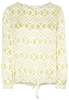 LANGE MOUW BLOUSE 1863 BY ETERNA - PREMIUM NEON GROEN PRINT