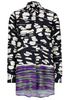 LANGE MOUW BLOUSE 1863 BY ETERNA - PREMIUM PAARS / GRIJS PRINT