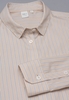 LANGE MOUW BLOUSE 1863 BY ETERNA - PREMIUM POPELINE BEIGE GESTREEPT