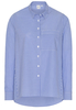 LANGE MOUW BLOUSE 1863 BY ETERNA - PREMIUM POPELINE BLAUW / WIT