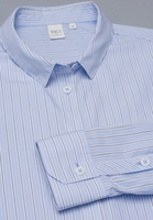 LANGE MOUW BLOUSE 1863 BY ETERNA - PREMIUM POPELINE LICHTBLAUW