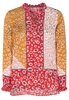 LANGE MOUW BLOUSE 1863 BY ETERNA - PREMIUM ROOD / ROZE / GOUD PRINT