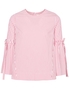 LANGE MOUW BLOUSE 1863 BY ETERNA - PREMIUM ROOD / WIT GESTREEPT
