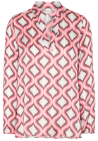 LANGE MOUW BLOUSE 1863 BY ETERNA - PREMIUM ROZE / KHAKI / WIT PRINT