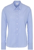 LANGE MOUW BLOUSE 1863 BY ETERNA - PREMIUM SLIM FIT BLAUW/WIT