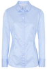 LANGE MOUW BLOUSE 1863 BY ETERNA - PREMIUM SLIM FIT TWILL LICHTBLAUW