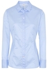 LANGE MOUW BLOUSE 1863 BY ETERNA - PREMIUM SLIM FIT TWILL LICHTBLAUW