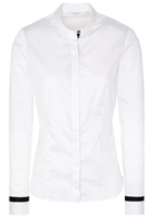 LANGE MOUW BLOUSE 1863 BY ETERNA - PREMIUM SLIM FIT WIT / GOUD UNI