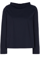 LANGE MOUW BLOUSE 1863 BY ETERNA - PREMIUM STRETCH MARINEBLAUW UNI