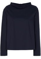 LANGE MOUW BLOUSE 1863 BY ETERNA - PREMIUM STRETCH MARINEBLAUW UNI