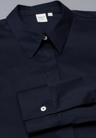 LANGE MOUW BLOUSE 1863 BY ETERNA - PREMIUM STRETCH MARINEBLAUW UNI