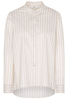 LANGE MOUW BLOUSE 1863 BY ETERNA - PREMIUM TWILL BEIGE/WIT GESTREEPT