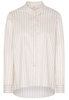LANGE MOUW BLOUSE 1863 BY ETERNA - PREMIUM TWILL BEIGE/WIT GESTREEPT