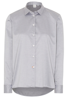LANGE MOUW BLOUSE 1863 BY ETERNA - PREMIUM TWILL GRIJS UNI