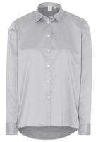 LANGE MOUW BLOUSE 1863 BY ETERNA - PREMIUM TWILL GRIJS UNI