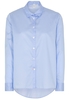 LANGE MOUW BLOUSE 1863 BY ETERNA - PREMIUM TWILL LICHTBLAUW UNI