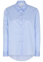 LANGE MOUW BLOUSE 1863 BY ETERNA - PREMIUM TWILL LICHTBLAUW UNI