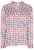 LANGE MOUW BLOUSE 1863 BY ETERNA - PREMIUM VISKOSE ROOD / WIT / BLAUW