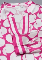 LANGE MOUW BLOUSE 1863 BY ETERNA - PREMIUM VISKOSE ROZE / WIT PRINT