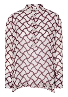 LANGE MOUW BLOUSE 1863 BY ETERNA - PREMIUM VISKOSE WIT / ROZE PRINT