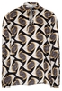 LANGE MOUW BLOUSE 1863 BY ETERNA - PREMIUM ZWART/GRIJS PRINT