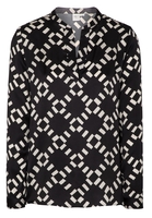LANGE MOUW BLOUSE 1863 BY ETERNA - PREMIUM ZWART/WIT PRINT