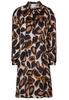 LANGE MOUW BLOUSEJURK 1863 BY ETERNA - PREMIUM BRUIN/ZWART PRINT