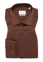 MODERN FIT Cover Shirt in donkerbruin vlakte