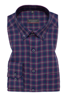 MODERN FIT Overhemd in donkerblauw geruit