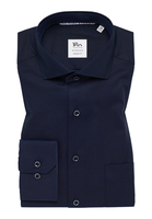 MODERN FIT Overhemd in donkerblauw vlakte