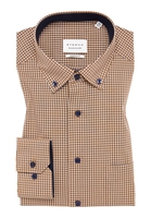MODERN FIT Overhemd in karamel geruit