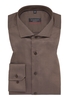 MODERN FIT Overhemd in taupe gestructureerd