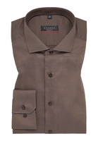 MODERN FIT Overhemd in taupe gestructureerd