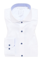MODERN FIT Performance Shirt in wit gestructureerd