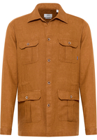 MODERN FIT Shirt in karamel vlakte
