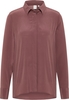 overhemdblouse in bruin vlakte