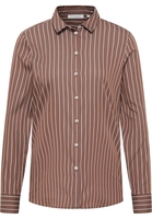 overhemdblouse in chestnut gestreept