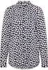 overhemdblouse in donkerblauw gedrukt