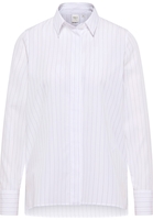 overhemdblouse in donkerblauw gestreept