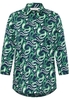 overhemdblouse in groen gedrukt