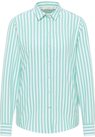 overhemdblouse in groen gestreept