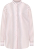 overhemdblouse in hazelnoot gestreept