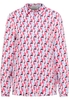 overhemdblouse in hemelsblauw gedrukt