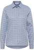 overhemdblouse in hemelsblauw gedrukt