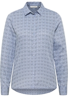 overhemdblouse in hemelsblauw gedrukt
